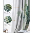 thumbnail image 3 of Sage Green Eucalyptus Leaves Kitchen Curtains Farmhouse Stripe Botanical Cafe Short Curtains for Bathroom Blackout Window Curtain Small Window Treatment Drapes for Bedroom Living Room 27.5"x39"x2, 3 of 9