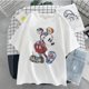 thumbnail image 1 of Camiseta de Disney para hombre y mujer, camiseta de Mickey, marido, esposa, linda pareja, Tops casuales Harajuku de manga corta, 1 of 5