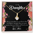thumbnail image 2 of To My Daughter Mom Daughter Always Alluring Ribbon Necklace Message Card, 2 of 7
