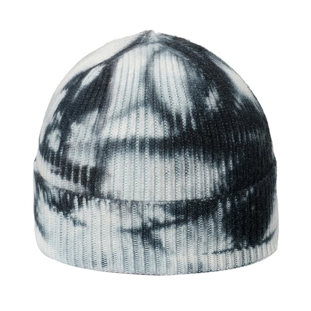 Gorros de lana para hombres y mujeres, gorros gruesos de invierno, medias cálidas, gorro cálido con estampado tie-dye degradado, gorro de lana