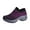 Dark Purple, variant on Willtoo Women Platform Sneakers Slip-on Air Cushion Orthopedic Walking Shoes Ladies Toning Rocker Shoes Black 39(US-7.5)