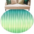 thumbnail image 2 of Turquoise Teal Ombre Round Area Rug 7 FT,Non Slip Living Room Area Carpet,Modern Geometric Moire Abstract Art Aesthetics Washable Soft Circular Rug Floor Carpet for Bedside Office Play Room Classroom, 2 of 9