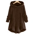 thumbnail image 1 of IMENGL Haut à Capuche Chaud en Peluche Automne Hiver, Marron 3TG, Taille M-5TG, 1 of 5