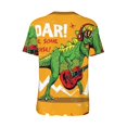 thumbnail image 3 of Rocae Cool Dinosaur Playing Guitar for Breathable Men's Baseball T-Shirt Fashionable Casual Baseball Jersey, Moisture-wicking Sportswear Small, 3 of 9