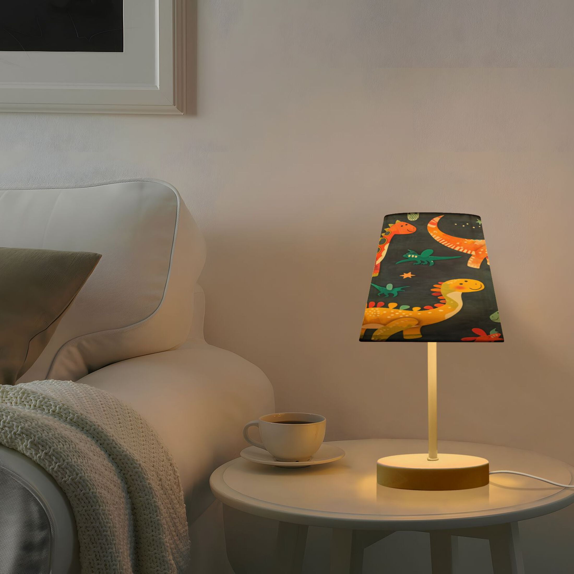 Table Lamp Medium 7.9x11.8 Inches Table Lamps Night Light Tools & Home Improvement Bedroom Lamp Guest Room Lamp Study Lamp Office Lamp Orange Dinosaur