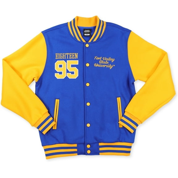 Big Boy Fort Valley State Wildcats S2 Mens Fleece Jacket [Royal Blue - S]