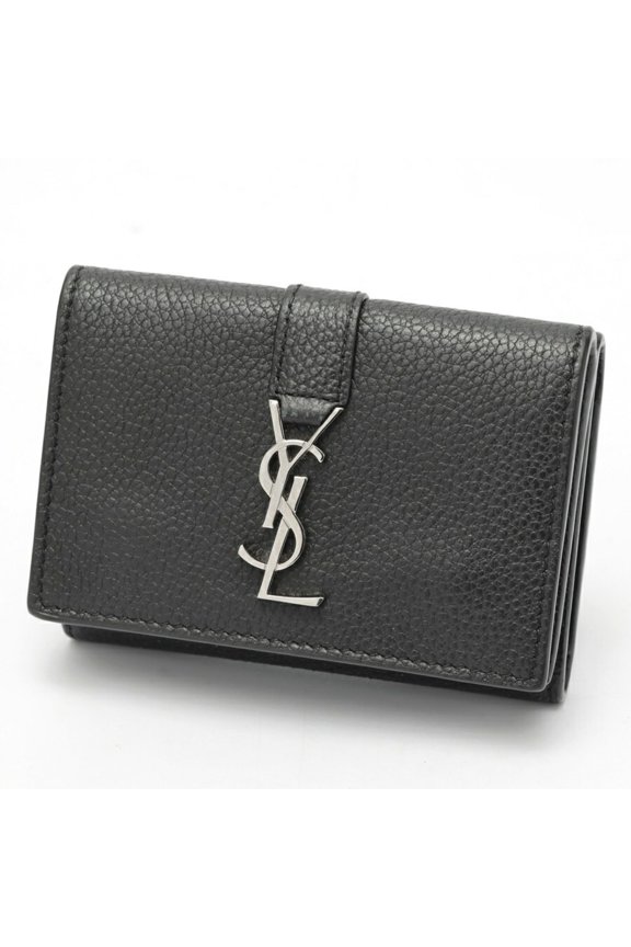 Pre-Owned Saint Laurent Cassandra Origami Tiny 669959 Leather Black