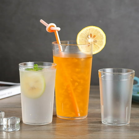 

GROFRY 210/280/350/450ml Drinking Glass Restaurant Style Breaking Resistant Transparent Acrylic Highball Drinking Tumbler for Party