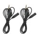 thumbnail image 1 of 2PCS 1m/3.3ft 3.5mm Adaptador de extensión de audio Cable de control de volumen para auriculares estéreoNegro, 1 of 8