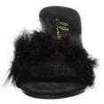 thumbnail image 2 of 305- Sasha,  3" Heel Maribou Slipper, 2 of 8