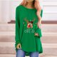 thumbnail image 1 of Puntoco Merry Christmas - Jersey de manga larga con estampado informal para mujer, manga raglán, manga larga, cuello redondo, top/camisa Puntoco Puntoco-1022, 1 of 5