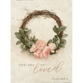 thumbnail image 2 of Mohr, Bonnie 15x18 Black Ornate Wood Framed with Double Matting Museum Art Print Titled - You Are So Loved Peony Wreath, 2 of 4