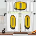 thumbnail image 3 of LALILO Kitchen Curtains and Valances Set of 3 36" Pink Rose Window Treatment Tiers for Window Decor, 3 of 5