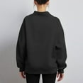thumbnail image 4 of Lumtrix Mock Neck Sweatshirt Women Oversized Pullover Sweatshirts No Hood Plain Long Sleeve Turtleneck Tops Fall Winter Clothes Black L, 4 of 5