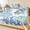 Blue, variant on Queen Size Fitted Sheet Set - Green Coastal Seashells 3 Piece Bedding Sets 16" Deep Pocket Fitted Sheet with 2 Pillowcases, Nautical Brown Coral Starfish Brushed Microfiber Hotel Luxury Bed Sheets