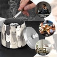 thumbnail image 4 of Yayeee Ashtray with Lid for Cigarette Smokeless Stainless Steel Home Ash Holder, Beige Cute Cats, 4 of 7