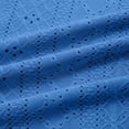 thumbnail image 6 of Endives Womens 3/4 Sleeve Shirt V Neck Eyelet Shirts Casual Vacation Blouses Womens Tops Summer Clothing S-5XL Sky Blue, 6 of 7