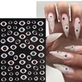 thumbnail image 4 of Nail Sticker Horror Pattern Strong Stickiness Non-Fading Self Adhesive Removable Decorative PVC Halloween Style DIY Nail Art Stickers Ornament Nail Supplies, 4 of 5