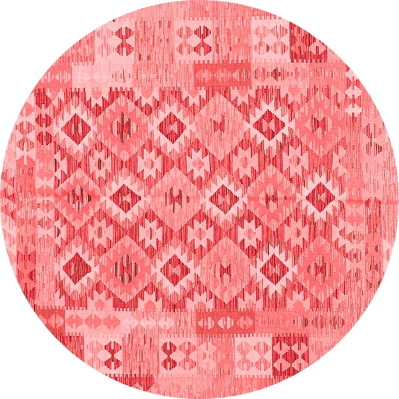 Ahgly Company Indoor Round Southwestern Red Country Area Rugs, 5' Round