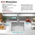thumbnail image 6 of 25''L x 22''W Drop in Single Bowl Kitchen Sink Scratch-Resistant Nano Finish With Bottom Grid, 6 of 11