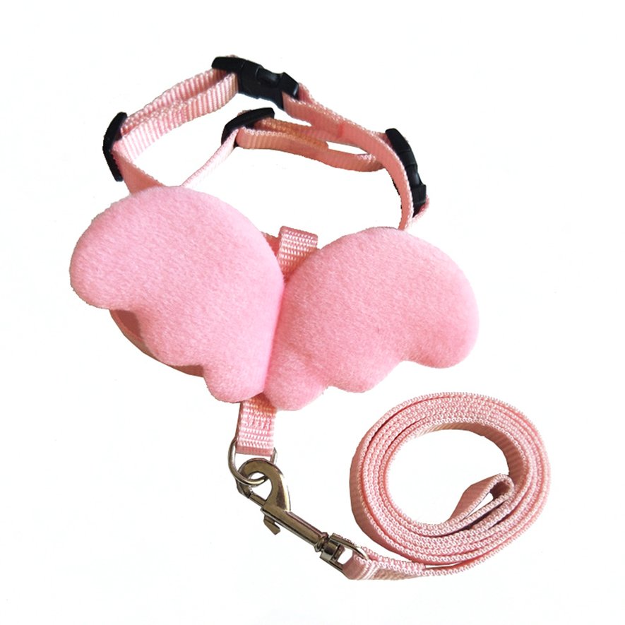 Cute Angel Wing Pet Dog Leashes Collars for Small Pet Adjustable Dog