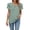 Mint Green, variant on Tshirts Shirts for Women Casual Solid Color Crew Neck Hollow Double Layer Short Sleeve Features Womens Tops Light Blue XL