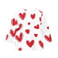 thumbnail image 4 of COM1950s Chemise de la Saint-Valentin pour Garçons, Chemise de la Saint-Valentin pour Garçons et Filles, Imprimé Saint-Valentin pour Garçons et Adultes, Manches Trois-Quarts, Col Rond, Chandail de Base, Chemise de la Saint-Valentin, 4 of 9