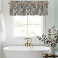 thumbnail image 2 of Vintage Pattern Curtain Valance for Windows Rod Pocket Drape Valence Window Treatments 2 Panels Short Curtains for Kitchen Windows Bathroom Bedroom,54 x 18 Inch, 2 of 5