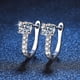 thumbnail image 4 of WILLBEST Aretes De Moissanita De Plata En Forma De U Para Mujer, De Acero Inoxidable, De Color, 4 of 5
