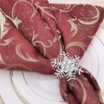 thumbnail image 6 of THLKIF 6PCS Christmas Napkin Rings Silver Snowflake with White Rhinestone Napkin Holder for Christmas Thanksgiving Holiday Party Table Decoration, Snowflake Napkin Rings Table Buckle Holder (1.7''), 6 of 9
