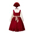 thumbnail image 6 of Bainana Girls Christmas Outfit Set Long Sleeve Reindeer Print Sweatshirt Plaid Skirt 2 Pieces Clothes Set Toddler Kids Relaxed Fit Party Wear, 6 of 9