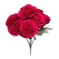 thumbnail image 1 of Ramo de flores de rosas artificiales de 12 cabezas Simulación Decoración floral Tela de oficina en casa Flor falsa Noticed HA8251-00B, 1 of 6