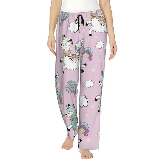 Kll Womens Llama Unicorn And Rainbow Print Pajama Pants Soft Pajama Bottoms For Women Cozy Lounge Pants