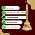 thumbnail image 3 of Decorative Hand-held Hindu Puja Bell - Pooja Ghanti for Home/Office - Designer Brass Musical Jingle Bell for Christmas (Yellow), 3 of 5