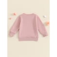 thumbnail image 6 of Suagox Toddler Girls Sweatshirts Classic Letter Print Long Sleeve Round Neck Pullovers Spring Fall Tops for 6-24 Months and 2-4 Years Old Baby, 6 of 10