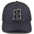 thumbnail image 2 of Daxton Premium Mid Profile Hat Semi Curved Visor Charcoal Cap White Black Gothic Embroidered, Number 8, 2 of 4