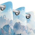 thumbnail image 3 of Mountains Trees Sea Sky Blackout Curtain Panels 63x55in Drapes Privacy Assured for Living room Bedroom Bathroom 2 panels set, 3 of 5
