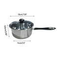 thumbnail image 3 of Hariumiu Kitchen 7" Stainless Steel Saucepan Milk Noodle Pan Pot with Glass Lid - Durable, Compact Design, Anti-Scald Handle, Versatile, Suitable for Multiple Cookers, 3 of 6