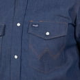 thumbnail image 3 of MS70119 Wrangler Dark Denim Snap Work Shirt, 3 of 5