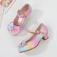 thumbnail image 5 of Zapatos de vestir de tacón alto para niñas, zapatos de princesa para bodas, fiestas, tacones altos, flores, damas de honor, actuación infantil, zapatos de cuero individuales, 5 of 5
