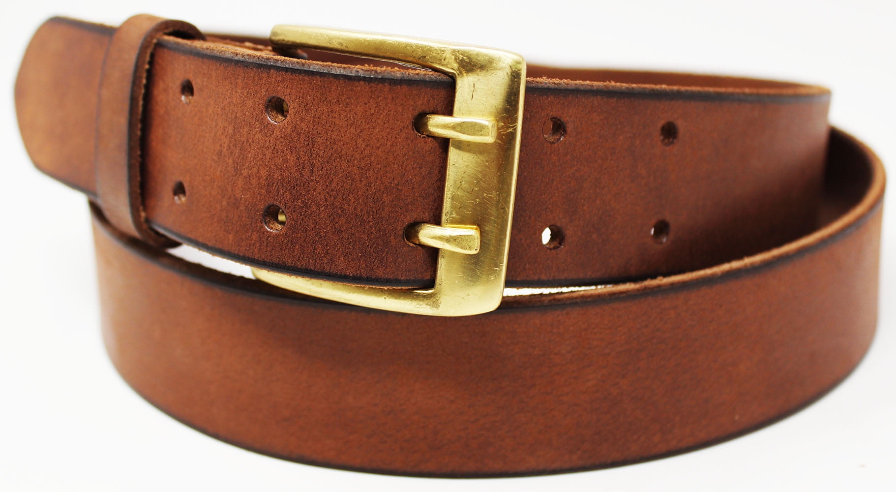 3738 Men's Casual DoubleHoled Leather Belt Removable Buckle 26AA65BR