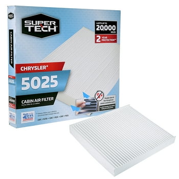 SuperTech 5025 Cabin Air Filter, Replacement Air/Dust Filter for Chrysler