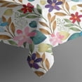 thumbnail image 5 of Pioneer Flower Floral Print Pattern Square Tablecloth,Waterproof Square Table Cover,Wipeable Spillproof Washable Table Cover for Home Kitchen Party Decor 52"x52"(132x132cm), 5 of 6