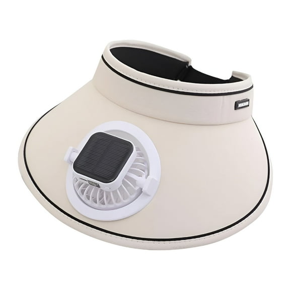TELOLY Women'S Usb Charging Sun Visor Hat with Built-In Fan – Upf50  Wide Brim Cooling Cap,Adjustable Lightweight Visor for Outdoor Sports & Travel