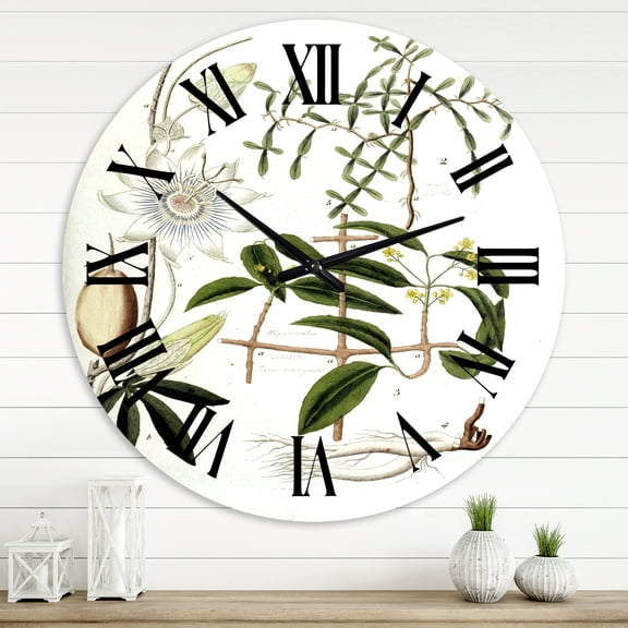 Designart 1 in Quartz Farmhouse Wall Clock