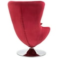 thumbnail image 3 of vidaXL Swivel Egg Chair with Cushion Red Velvet, 3 of 5