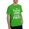 thumbnail image 2 of My Favorite People Call Me Papi Men'S Basic Short Sleeve T-Shirt Green 5x-Large, 2 of 5