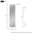 NeuType 55"*16" Full Length Over The Door Mirror Hanging Mirror for Bedroom Dorm Room White