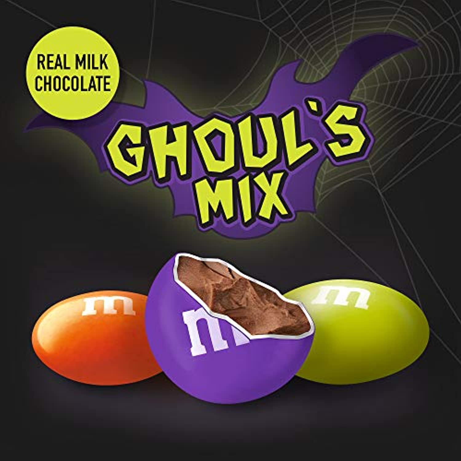  M&M Ghouls Mix Halloween Candy Assortment Variety - Spooky  Colors Milk Chocolate and Peanut MMs - Fun Seasonal MM Candies (2 Bags  Total) - 11.4 oz : Grocery & Gourmet Food