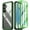 Green/Clear, variant on Poetic Guardian Case for Galaxy S25 5G 6.2 "(2025), Built-in Screen Protector [Work with Fingerprint ID], Black/Clear